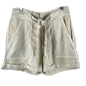 NEW Cloth & Stone Belted Tencel Shorts Tan 27